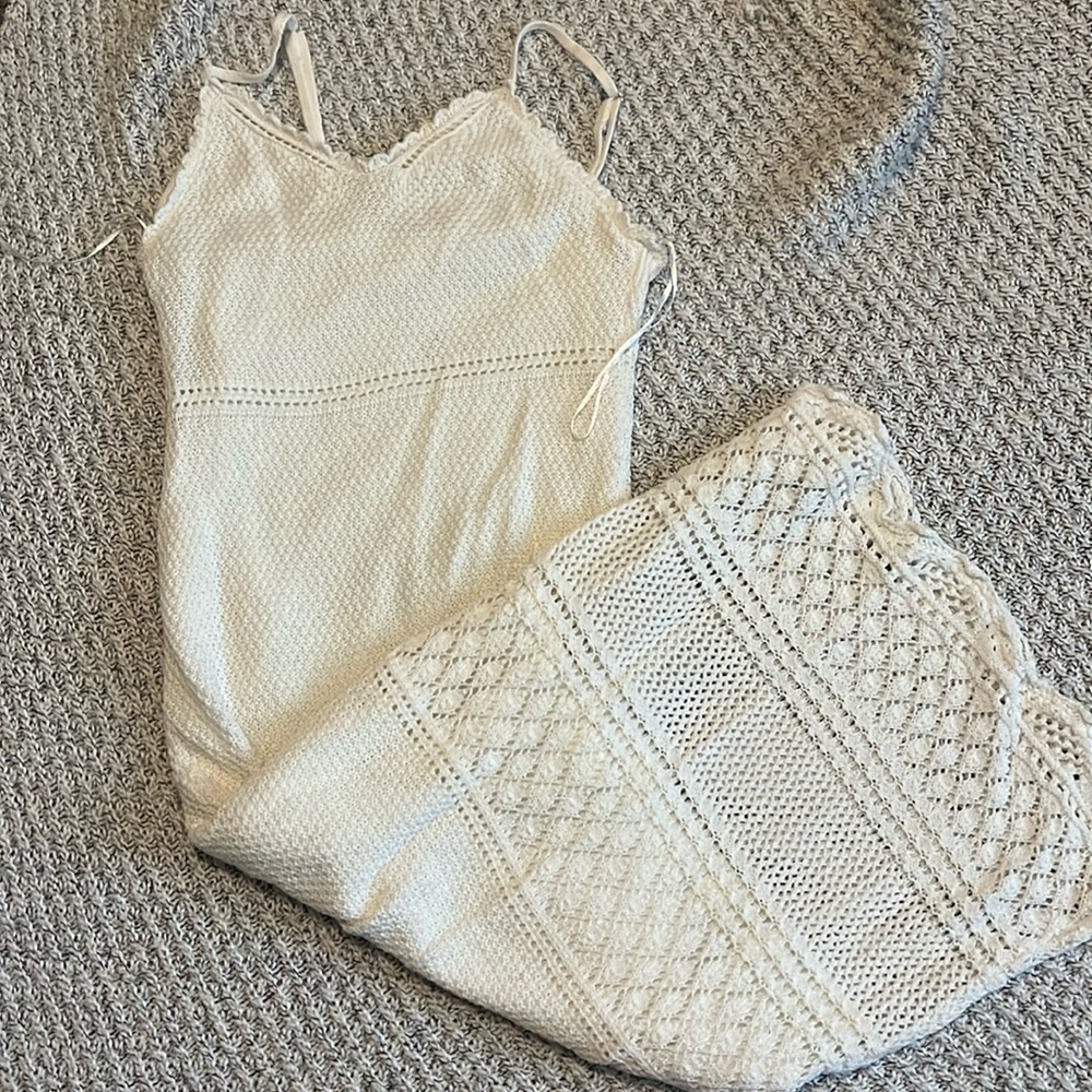 White knit dress in size medium